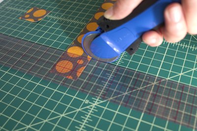 Easily cut fabric with a rotary cutter.
