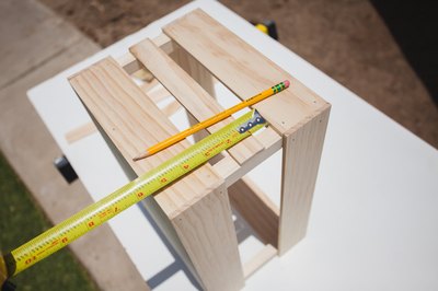 Measure for equal distance between parts.