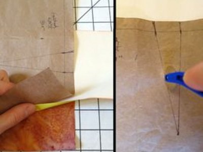Transfer dart markings to fabric using tracing wheel