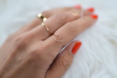 Dainty and sweet, this ring is perfect for stacking.