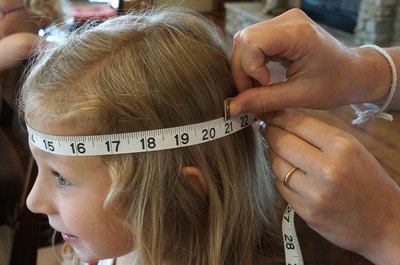 Measure, add one inch and cut material.