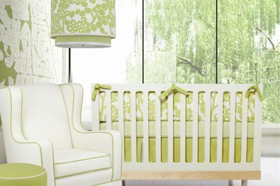 Clean colors and clean lines add to the serene nature of this nursery.