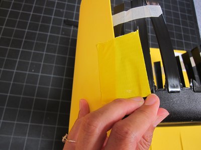 Line the outside with yellow foam.