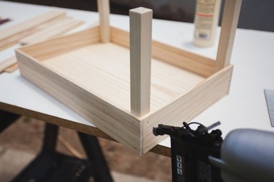 Nail corner posts in place.