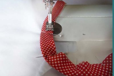 Sew the binding in place.