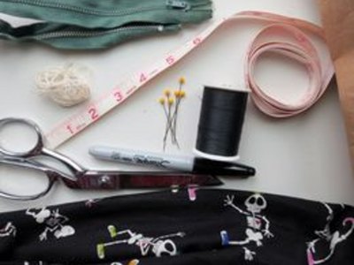 Things you'll need to make a circle skirt.