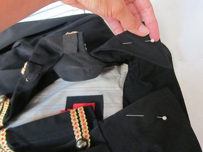 Change collar shape with hot glue.