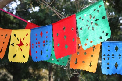 Hang flag banners as decoration