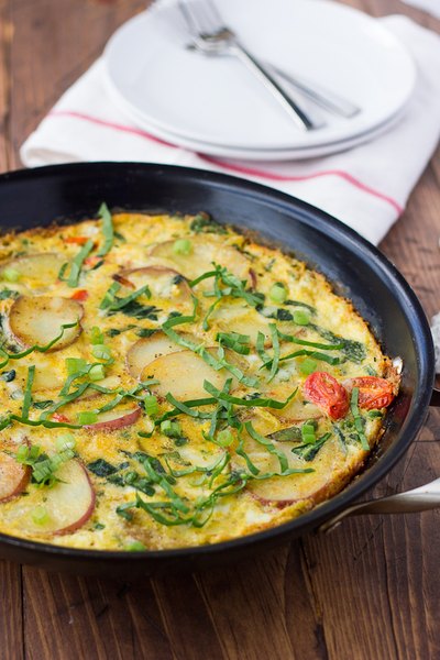 Potato, Spinach, and Cheese Frittata