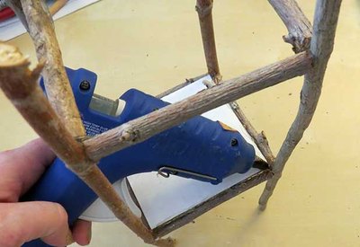 Glue cardboard shelf.