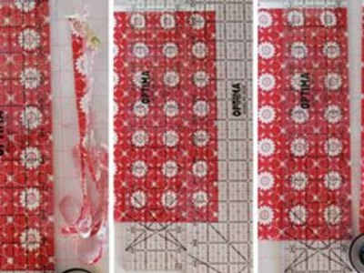 Cut the fabric into strips.