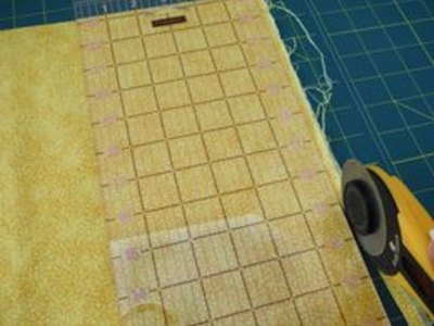 Square the fabric.