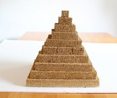Make a pyramid model using styrofoam