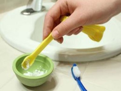 You only need a small amount of baking soda.