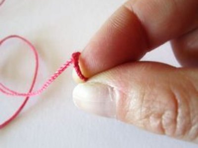 Twist the thread.