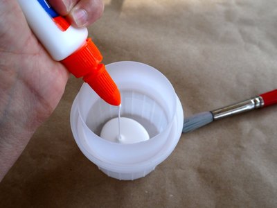 Make glaze with 1/2 white glue 1/2 water
