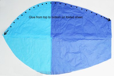 Glue second and third sheet together.