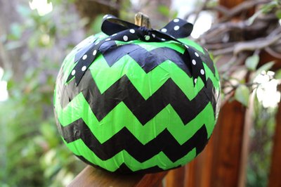This chevron pumpkin is just ducky