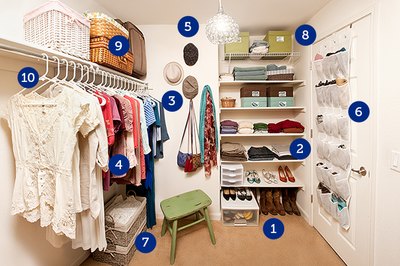 With an organized closet, you won't have to stumble through clutter to find what you need.