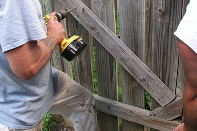Drive the screws with a power drilll.