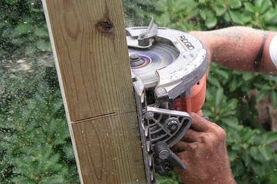 Use care with handling the circular saw.