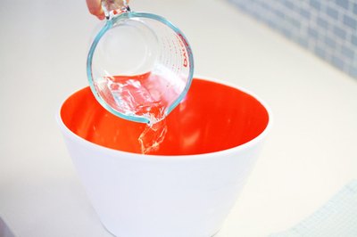 Add water in a slow and steady stream.