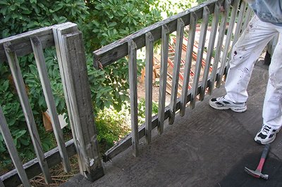 Most railings can be removed in sections.