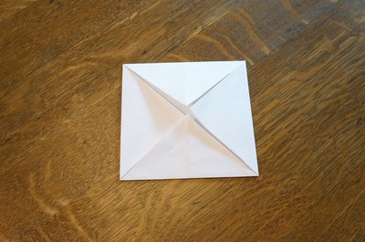 Fold in all corners.