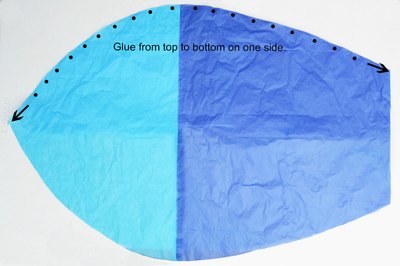 Glue first and second sheet together.