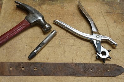 Cleanly punch holes in leatherwork with the right tools.