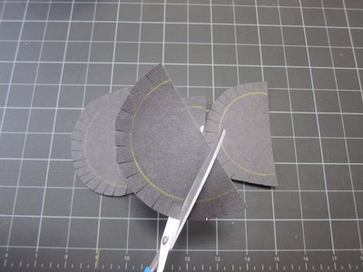 Cut black semi-circles.