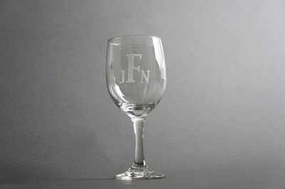 Fast and easy acid etching enhances stemware.