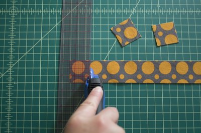 Cut squares.