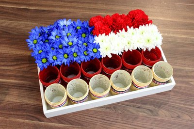 Fill mason jars with flowers