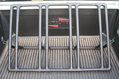 Bike rack in the truck.