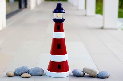 Terra Cotta Clay Pot Lighthouse