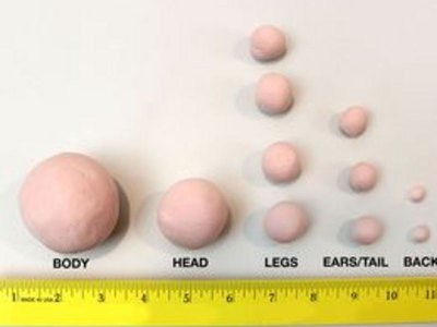 Divide the clay into parts