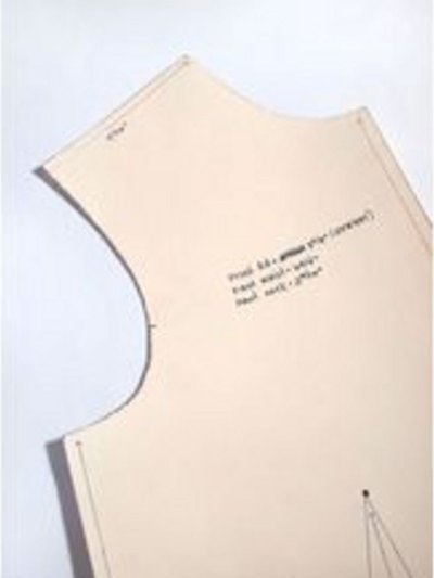 Front bodice sloper pattern.