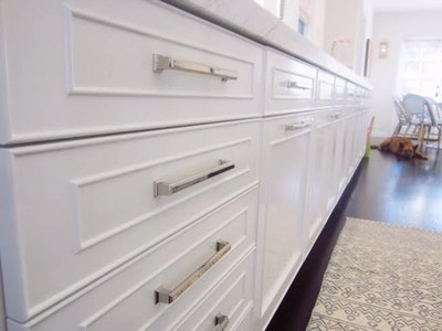 New hardware gives old or outdated cabinets a fresh look.