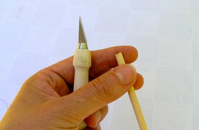 Notch ends of dowels.