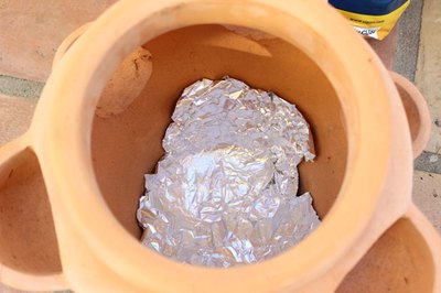 Cover the bottom with foil