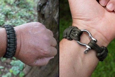 Close shackle with handle pointing away from your hand.