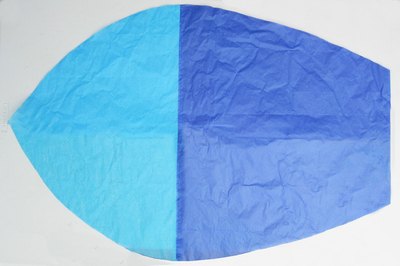 A wall cut from the template, unfolded.