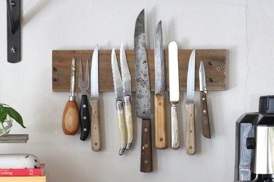 Display your knives in style with this rustic rack.