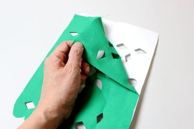 Peel the fabric from the backing