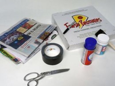 Things you'll need for a newspaper collage.