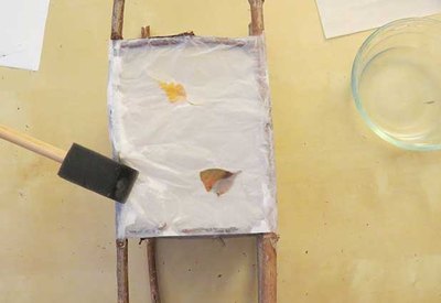 Second layer of tissue paper.