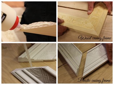 Use wood glue or epoxy to attach the frame.