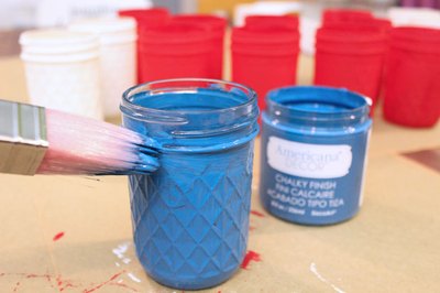 Paint the mason jars