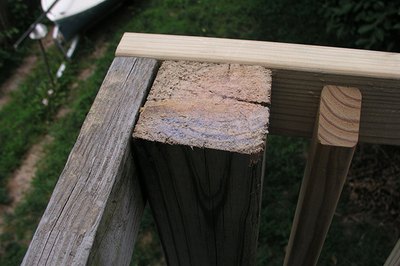 Remove a baluster if necessary for placement.